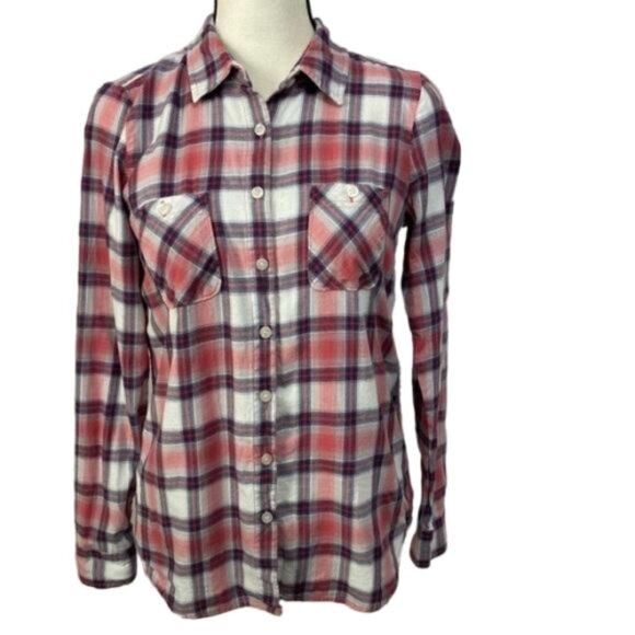 BCBGeneration Tops - 2/$30 BCBGeneration Plaid Button Down Cotton Western Shirt Size Small # 1552